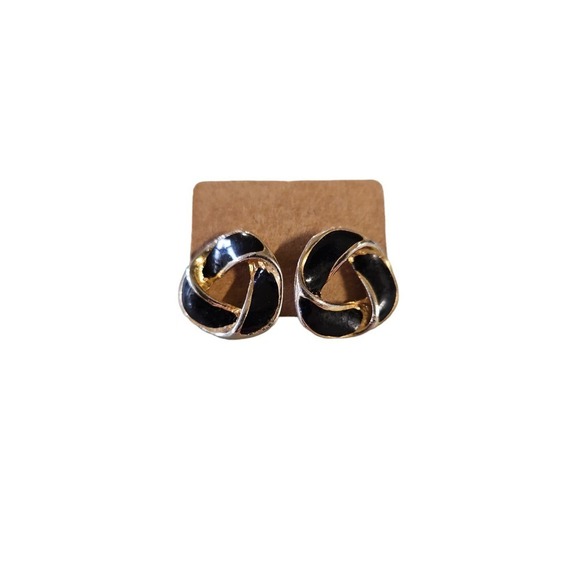 No Brand Jewelry - Black & Gold Color Women's Fashion Earrings